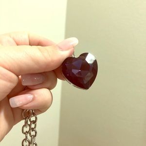 Heart shaped purple necklace